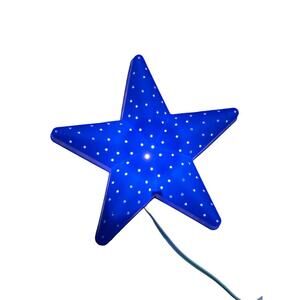 IKEA Smila Stjarna Blue Star-Shaped Light Plug & Switch Fun Home Decor